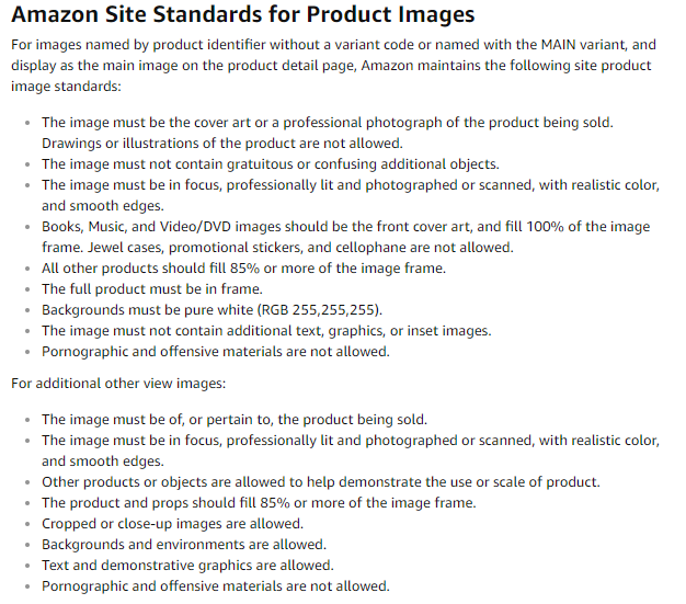 amazon tech requirements