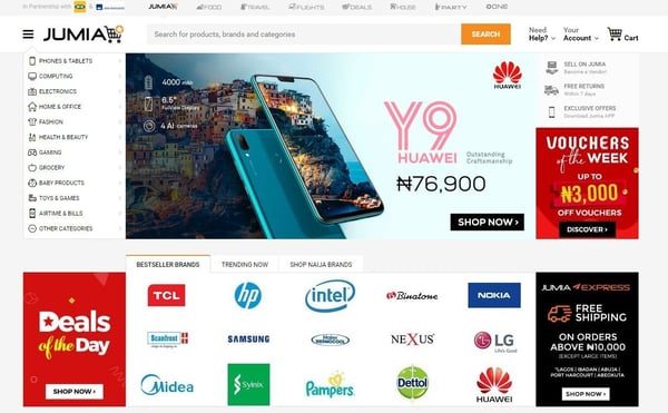 online marketplace in Africa jumia
