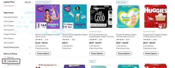 Walmart eCommerce Interface