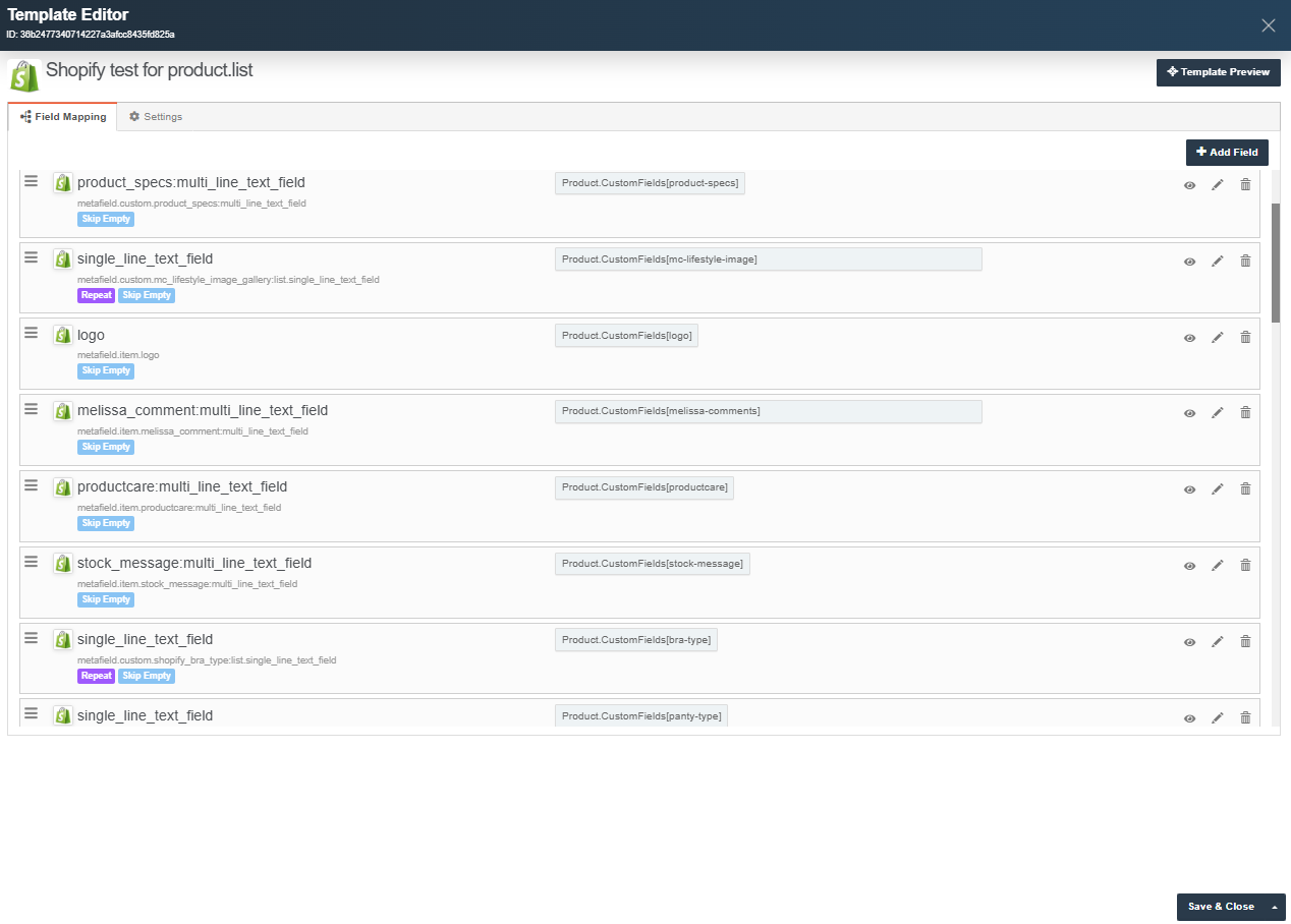 Shopify Template
