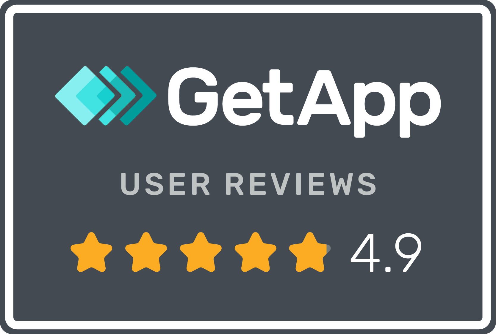 GetApp 4.9 rating