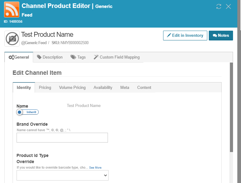 StoreAutomator Channel Product Editor